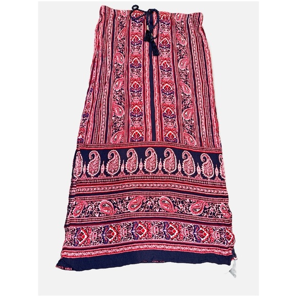 Cb established 1962 Dresses & Skirts - CB- Bohemian Paisley Print Maxi Skirt - Red and Blue Size Medium